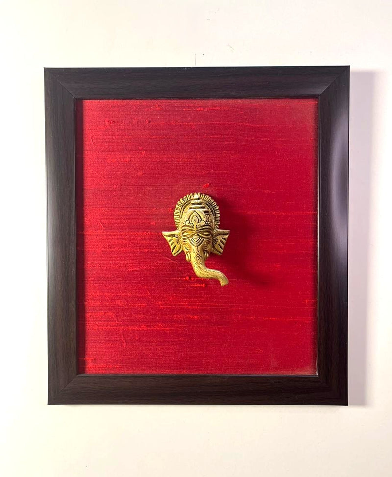 Sacred Blessings – Brass Ganesha Wall Frame