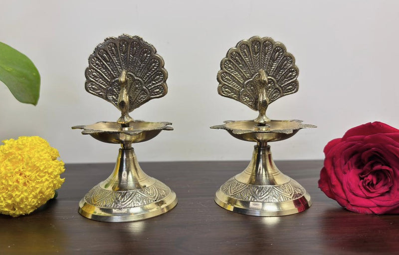 Peacock Diya: Significance & Symbolism