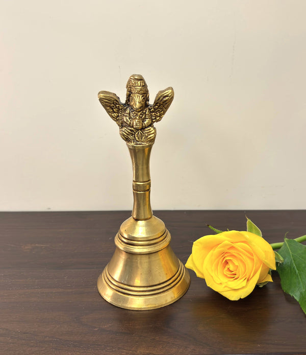 Garud Bell for Home Temple I Brass Bell IPeetal Mandir Ghanti