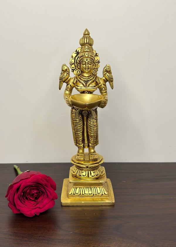 7.5” Brass Deep Lakshmi I Brass Paavai Vilaku