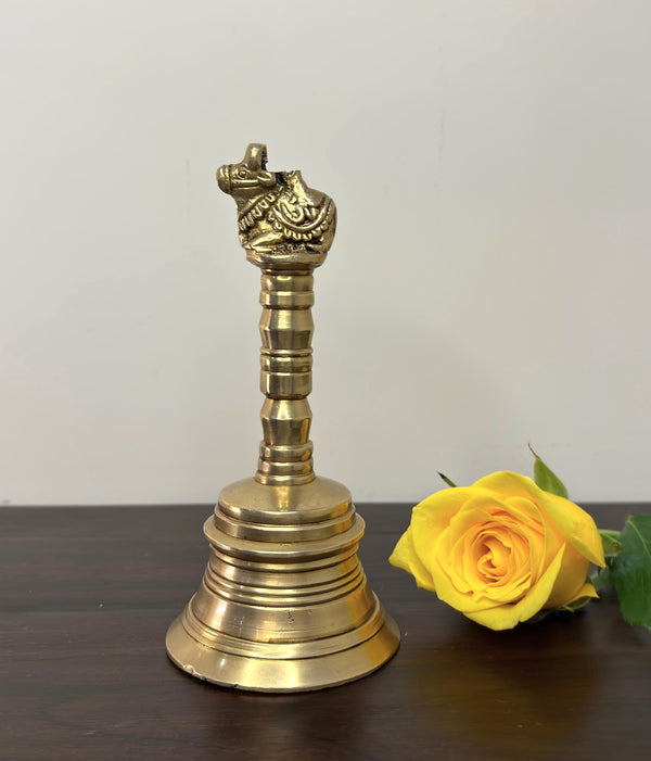 Nandi Bell for Home Temple I Brass Bell IPeetal Mandir Ghanti