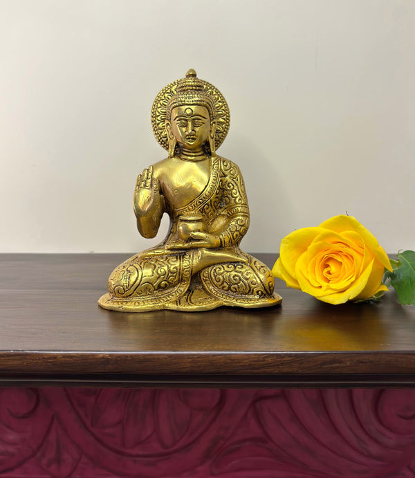 Brass Blessing Buddha ji Idol