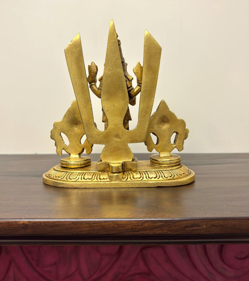 This small sculpture is handcrafted by skilled metal work artisans in India carrying the rich tradition of metalworking passed down through generations