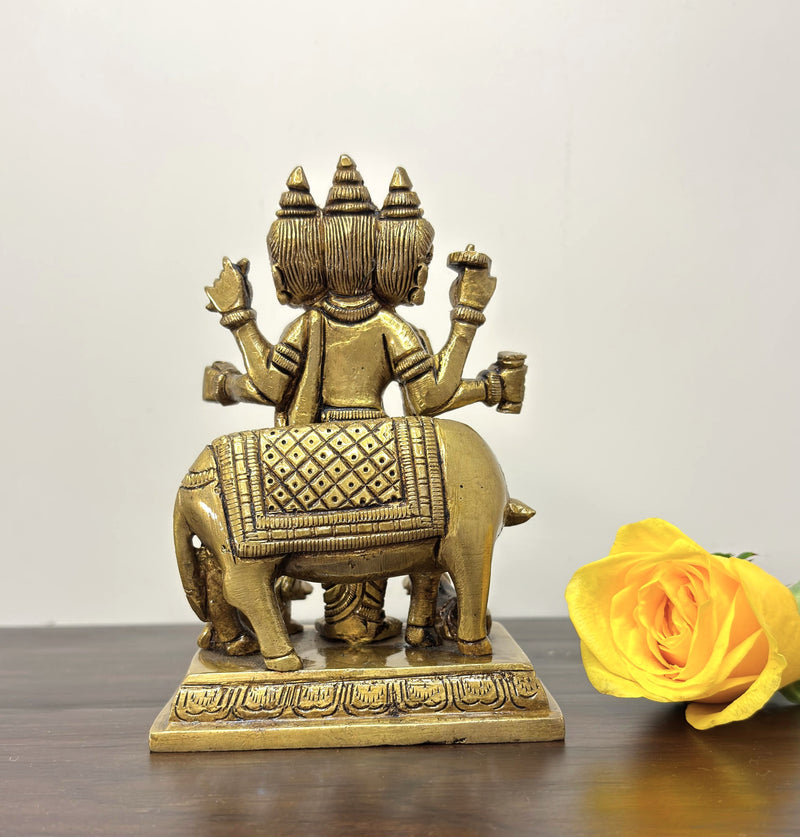 Brass, a revered material for crafting religious idols, holds deep significance in spiritual and cultural contexts