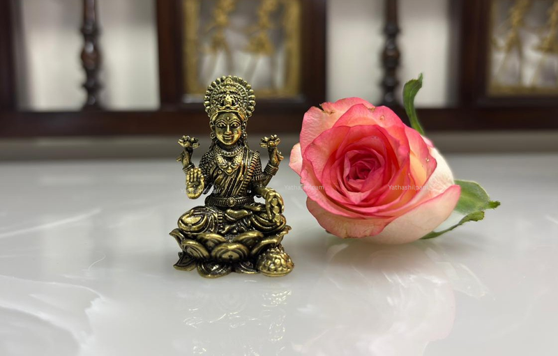 Brass Miniature Lakshmi ji : An Auspicious Gift