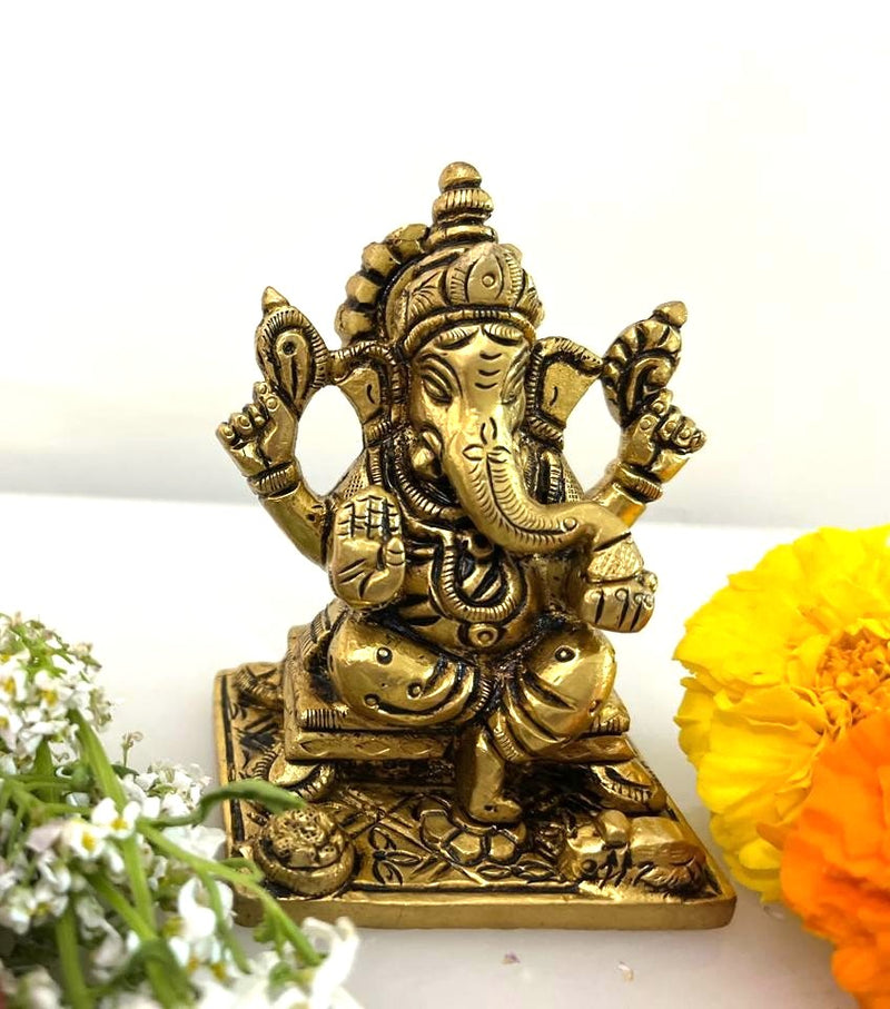 Ganesha, the elephant-headed god revered throughout India as the remover of obstacles and the god of beginnings.