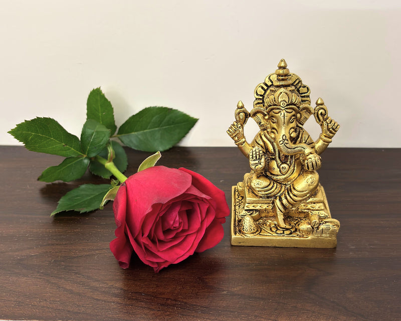 Bring the auspicious presence of Lord Ganesha into your home with this exquisitely crafted idol from pure brass