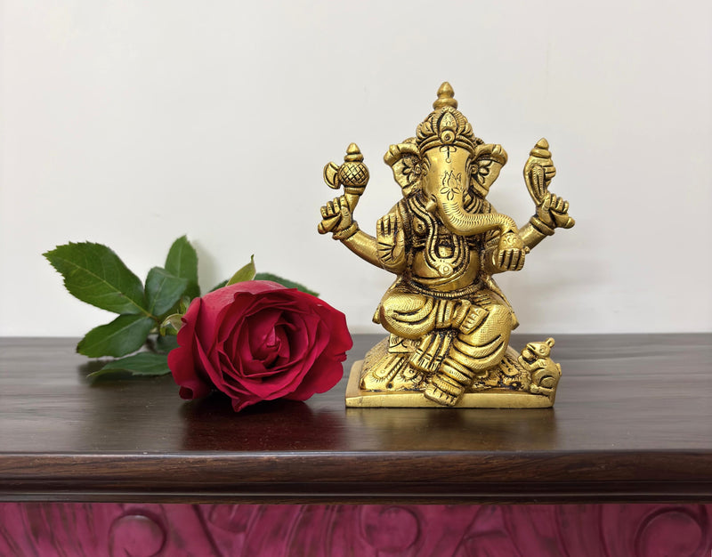 Ganesha, the elephant-headed god revered throughout India as the remover of obstacles and the god of beginnings