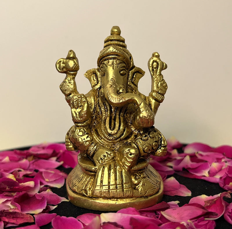 Ganesha, the remover of obstacles and the god of beginnings, is revered for his wisdom, prosperity, and good fortune