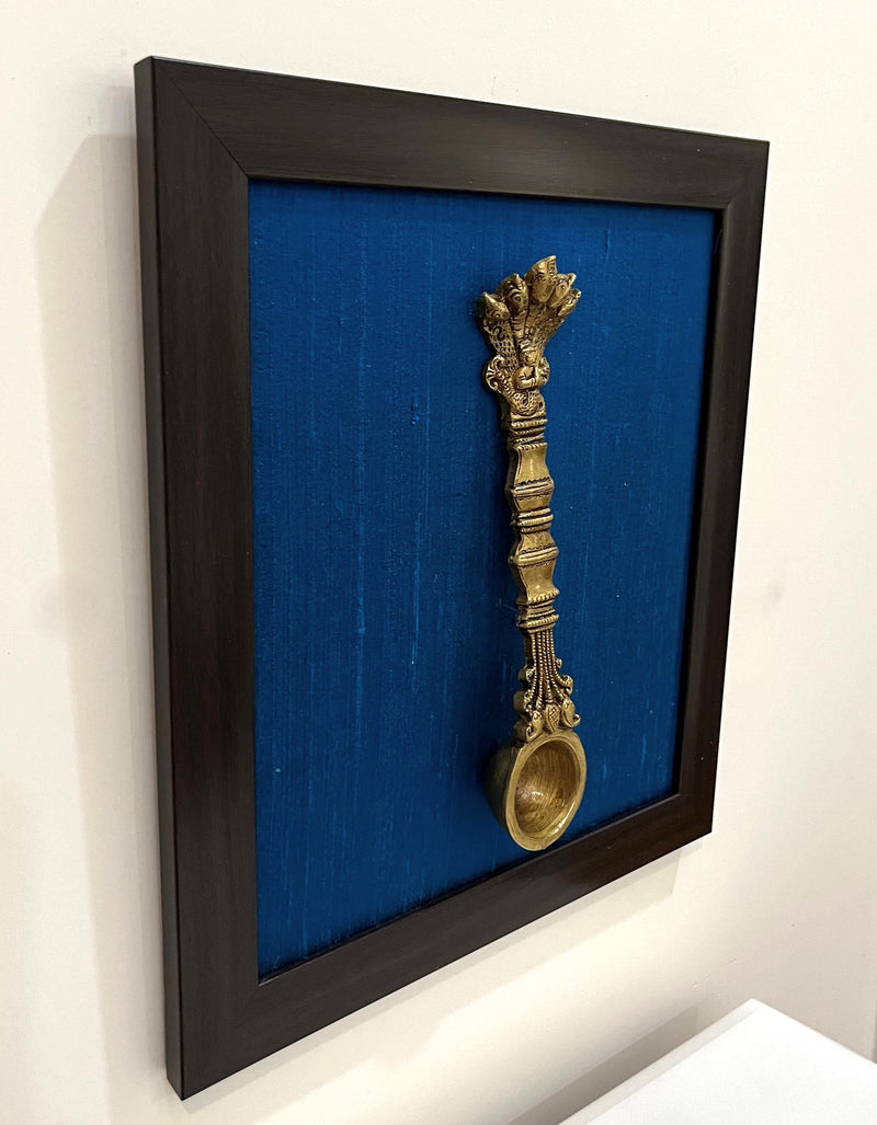 Beautifully carved traditional pooja Brass Diya