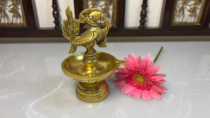 Lighting a brass Diya: A Daily Ritual in India