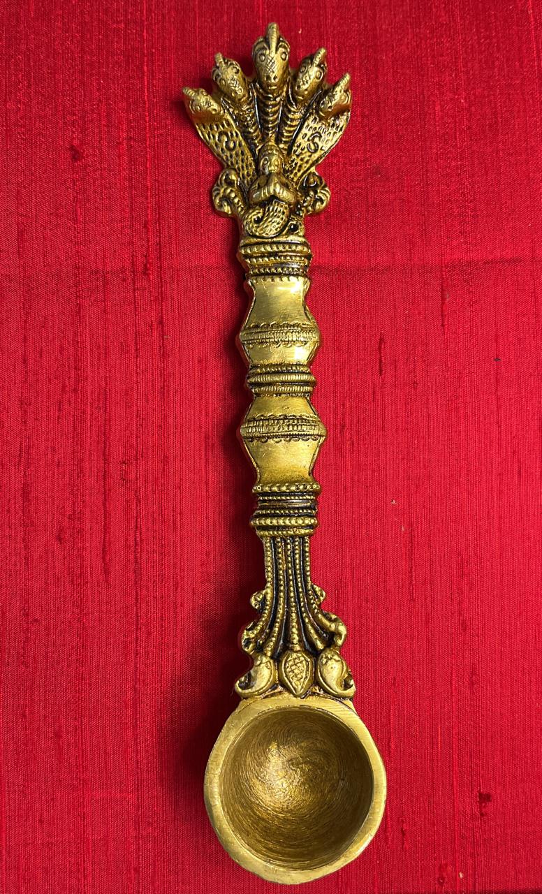 Beautifully carved traditional pooja Brass Diya