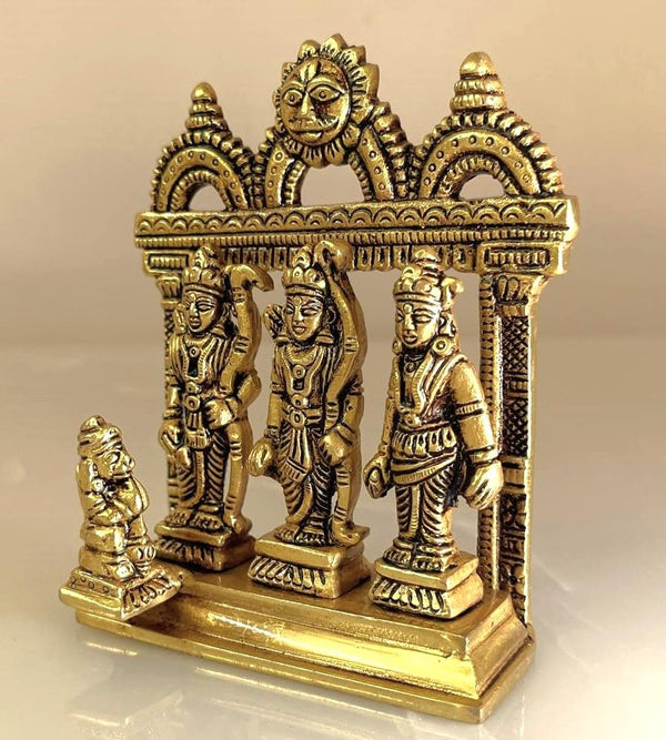 Yathashilpam 5" Brass Ram Darbar Idol