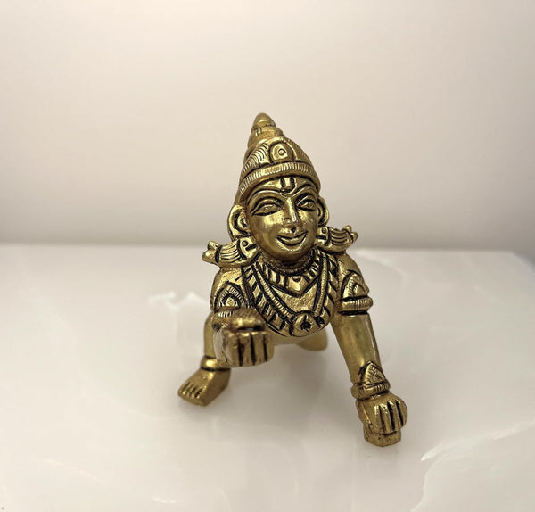 Yathashilpam 3.5” Brass Laddu Gopal Idol
