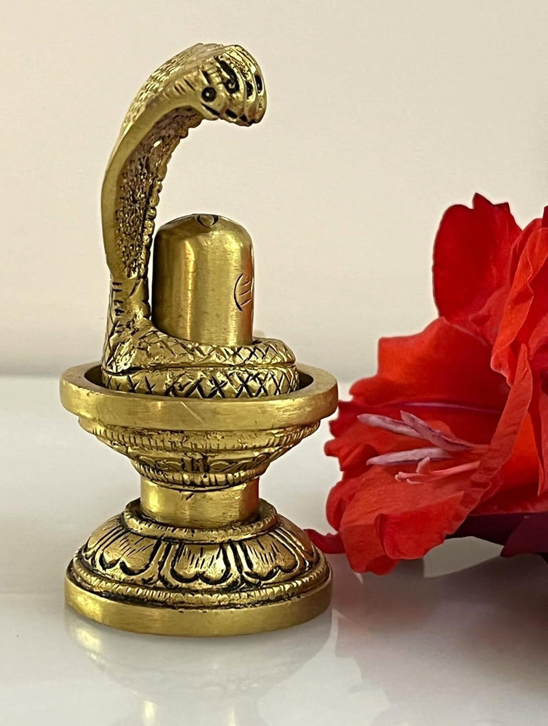 The presence of Sheshnag, the divine serpent, ced above the Linga elevates this representation