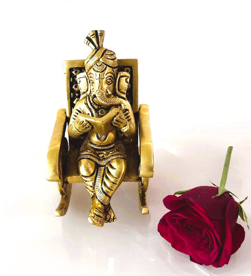 Bring the auspicious presence of Lord Ganesha into your home with this exquisitely crafted idol of Ganpati bappa