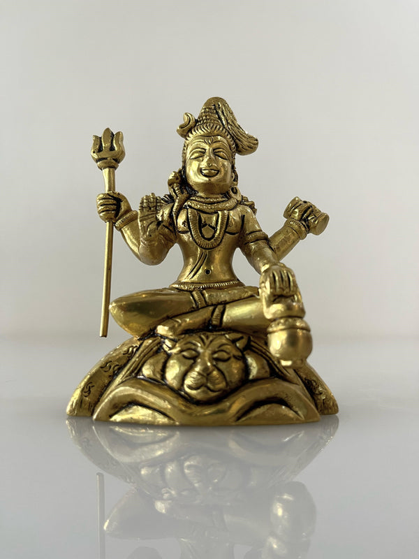 Yathashilpam 4.5” Brass Lord Shiva Statue