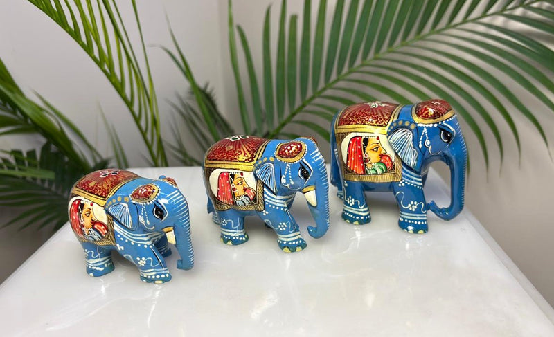 Miniature painting Family of Elephants: A versatile Decor