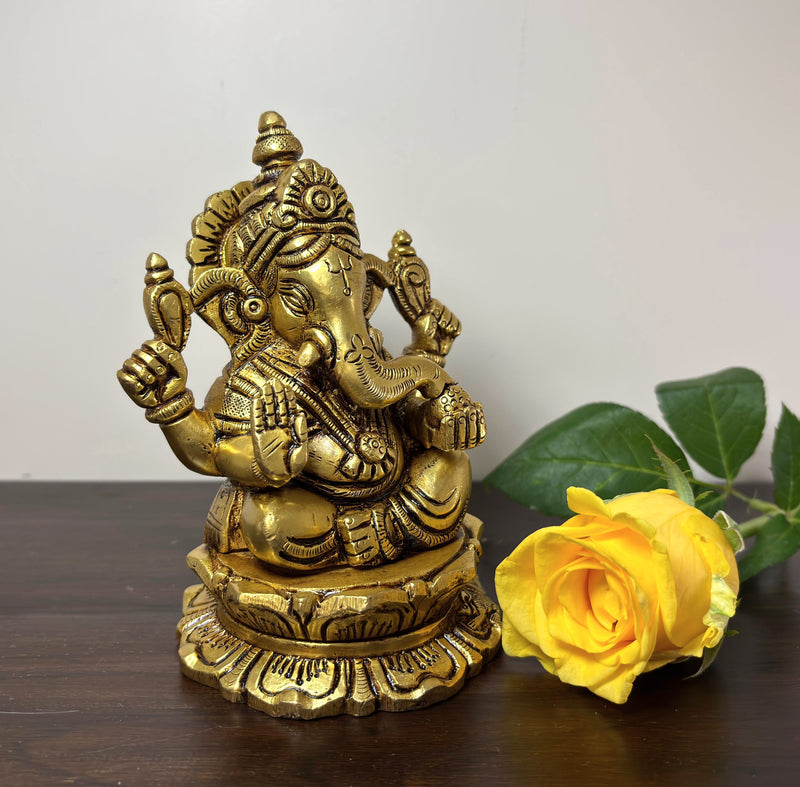 Ganesha, the elephant-headed god revered throughout India as the remover of obstacles and the god of beginnings
